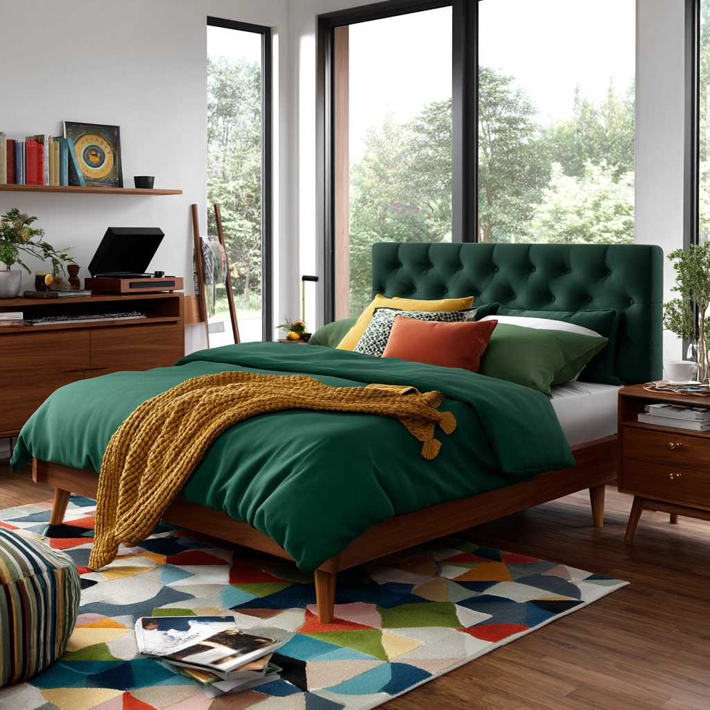 dark green bedroom 25