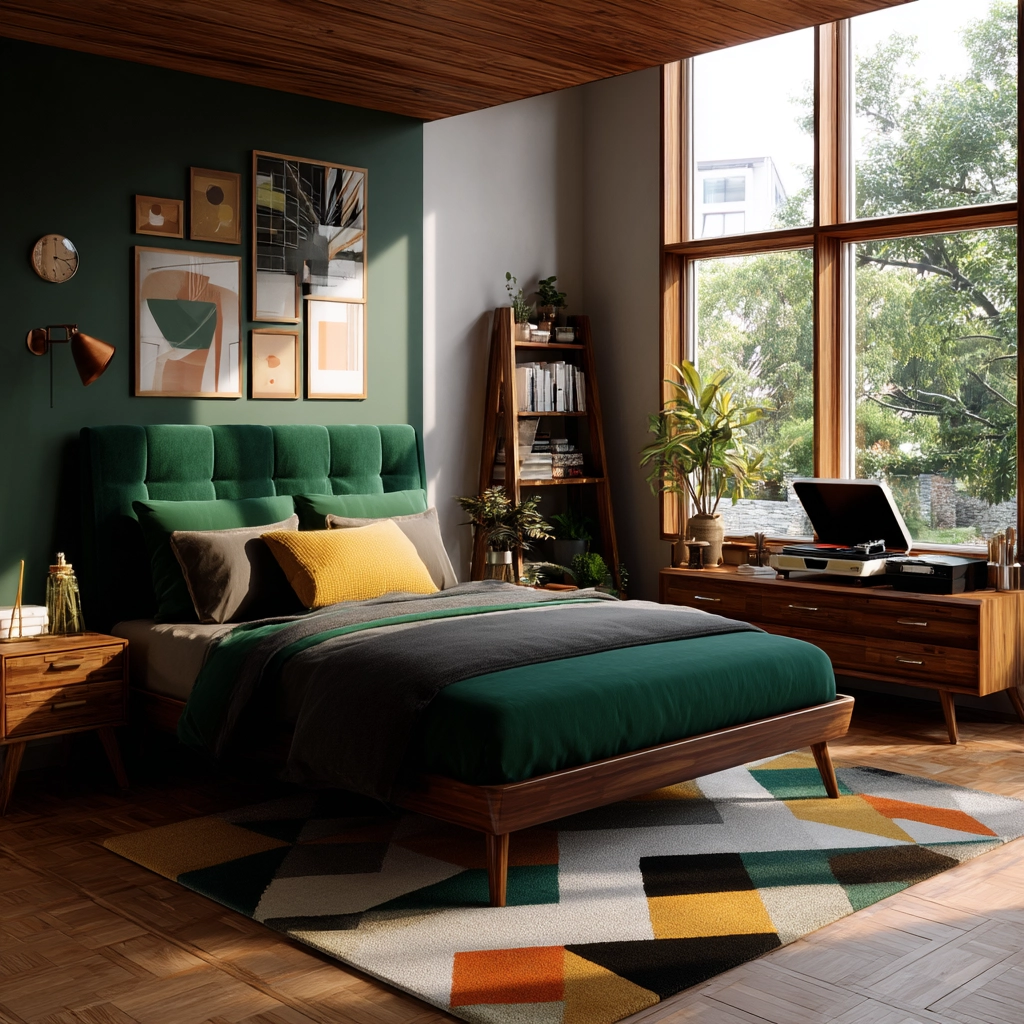 dark green bedroom 26