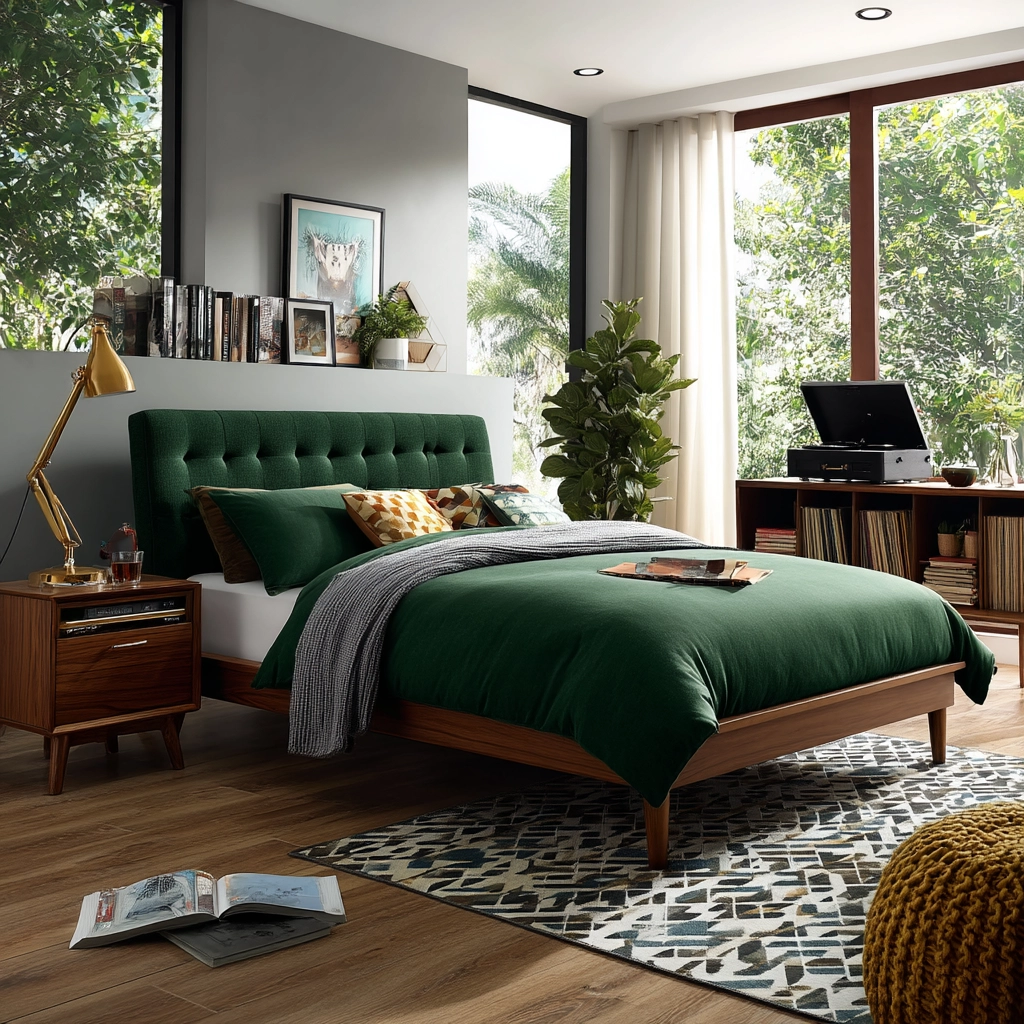dark green bedroom 27