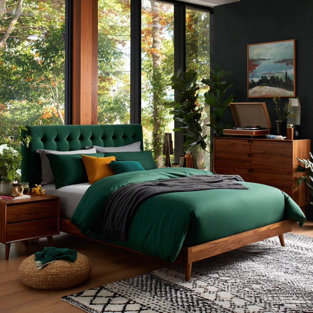 dark green bedroom 28
