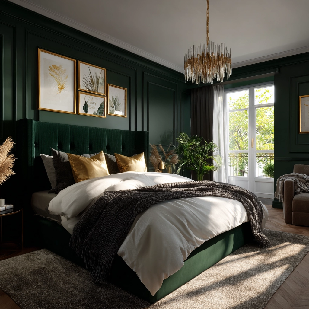 dark green bedroom 29