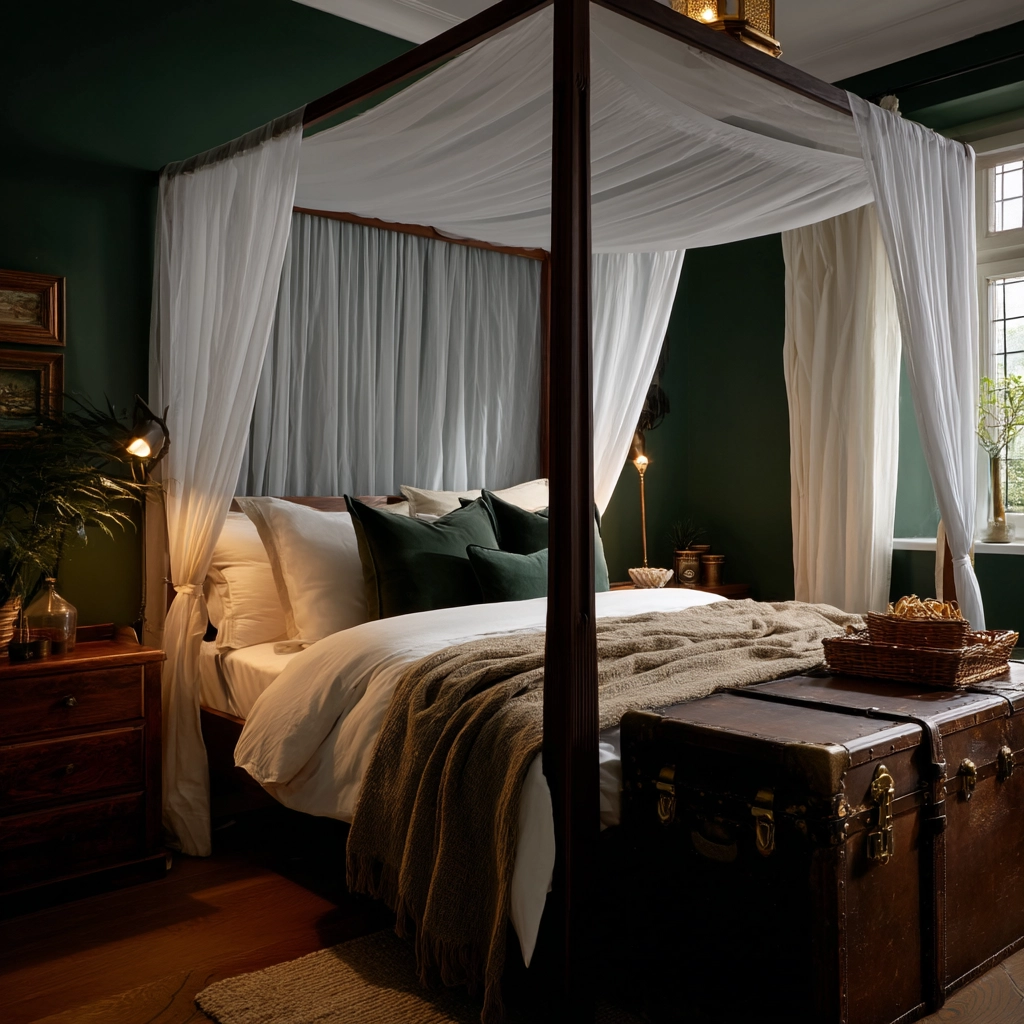 dark green bedroom 37