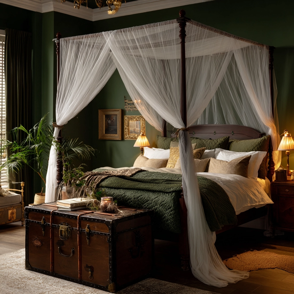 dark green bedroom 40