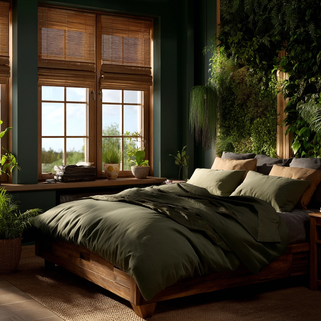 dark green bedroom 41