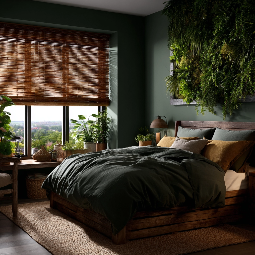 dark green bedroom 42