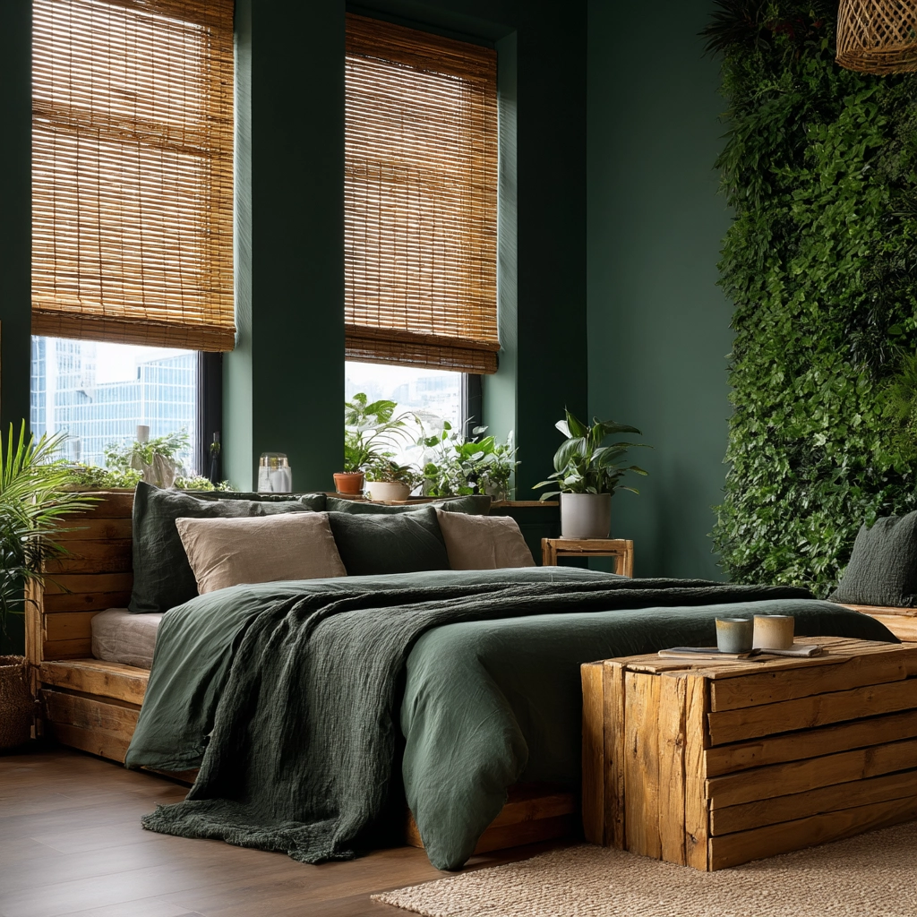 dark green bedroom 43