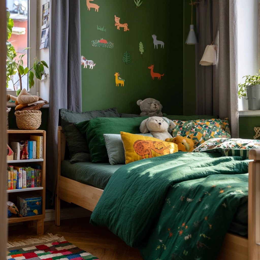dark green bedroom 46