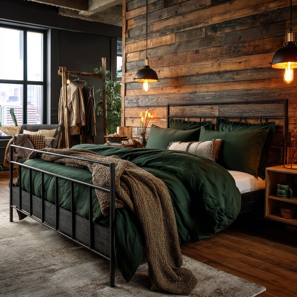 dark green bedroom 54