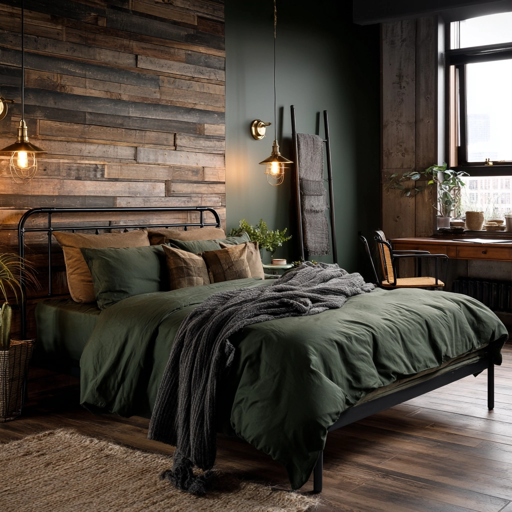 dark green bedroom 56