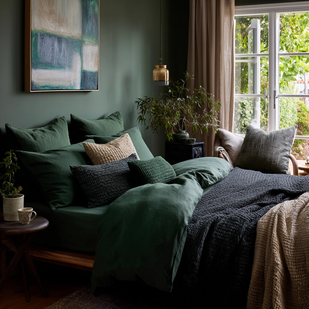 dark green bedroom 59