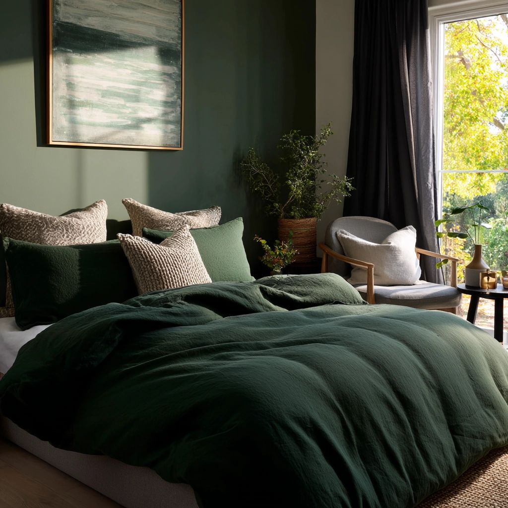 dark green bedroom 60
