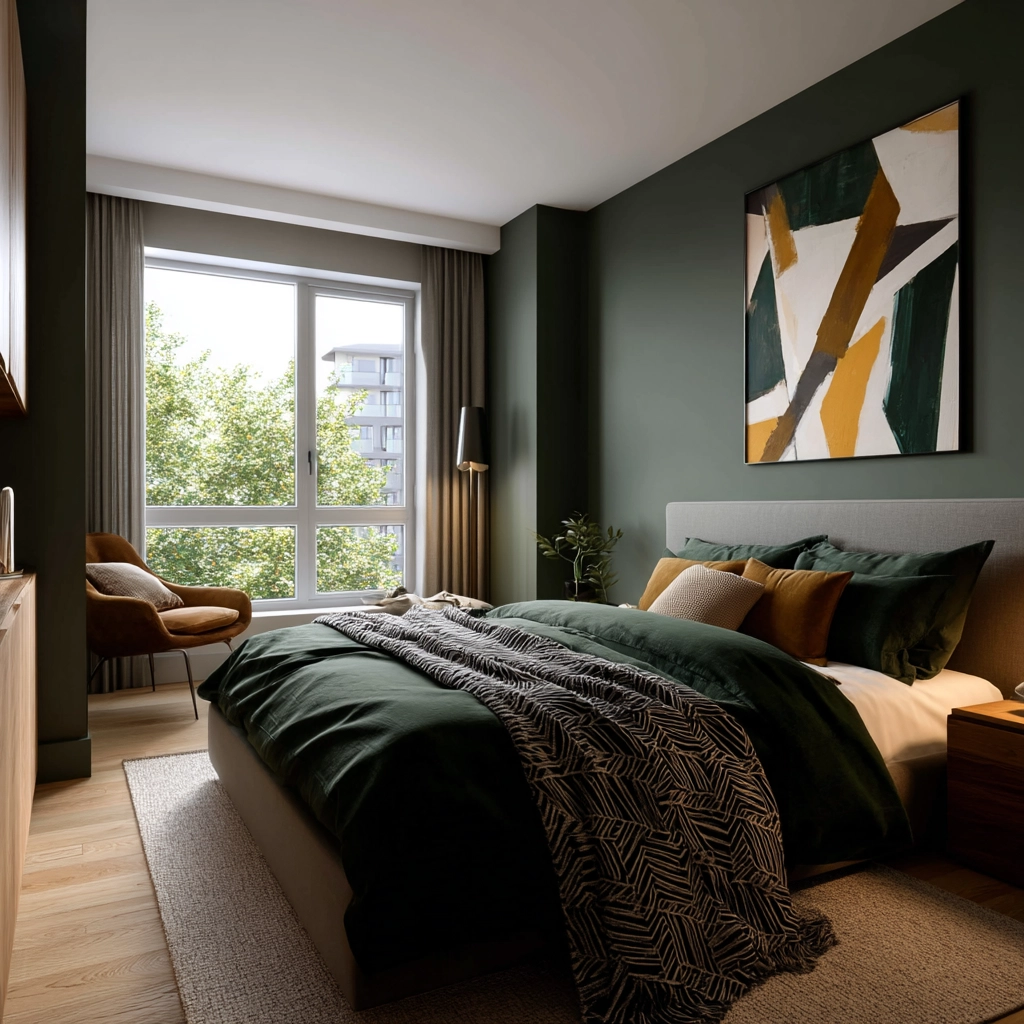 dark green bedroom 8