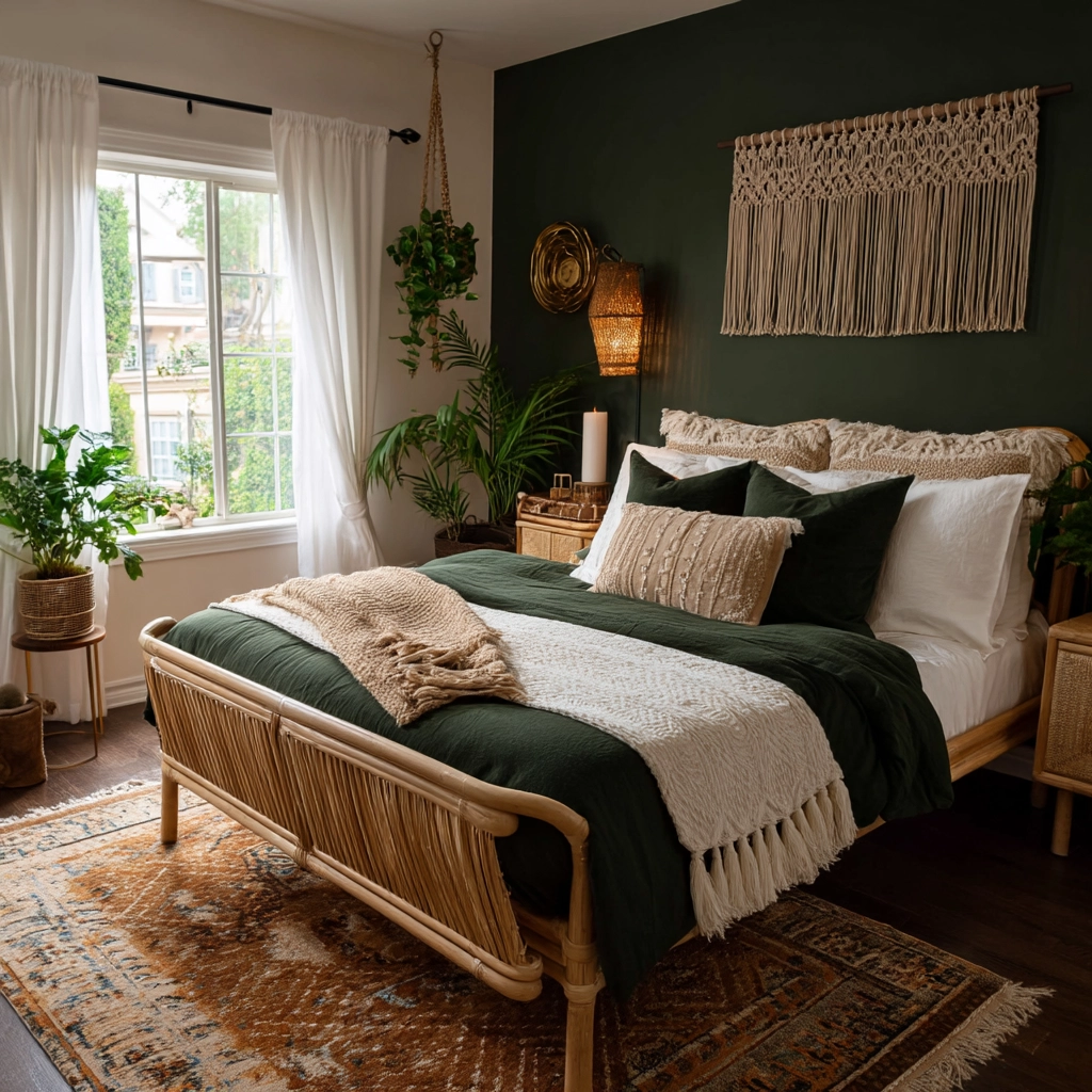 dark green bedroom 9