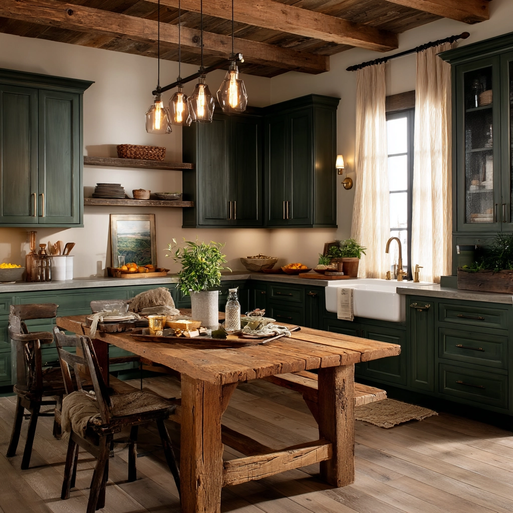dark green kitchen cabinets 18