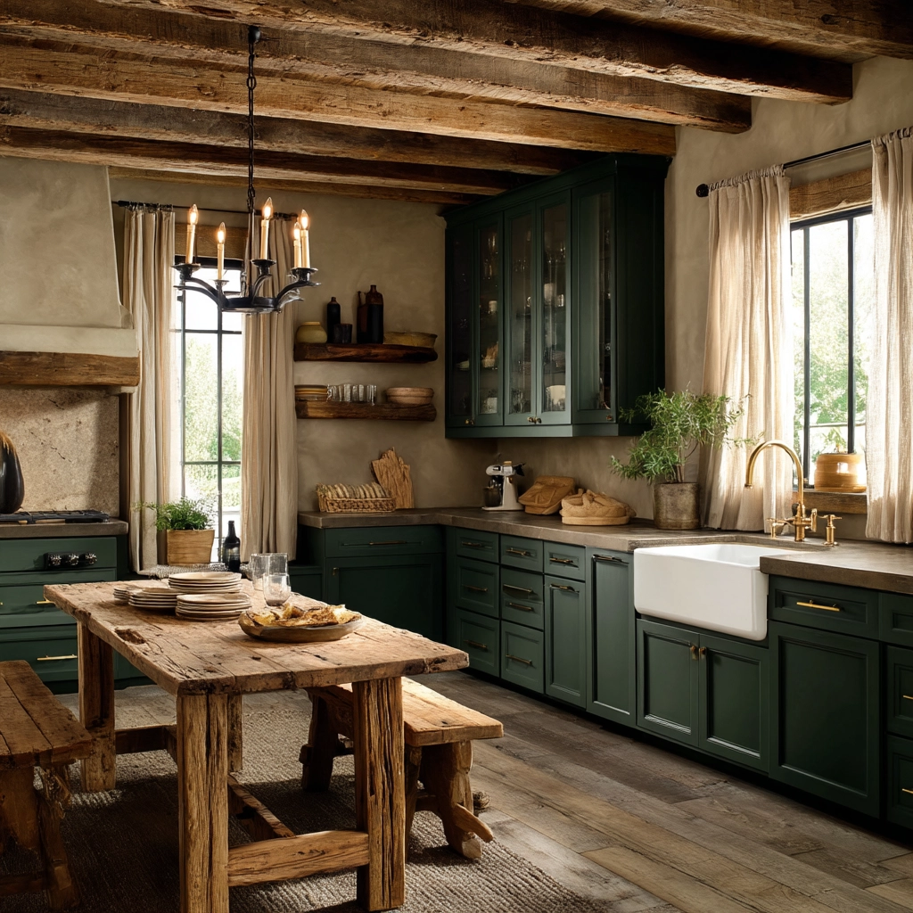 dark green kitchen cabinets 20