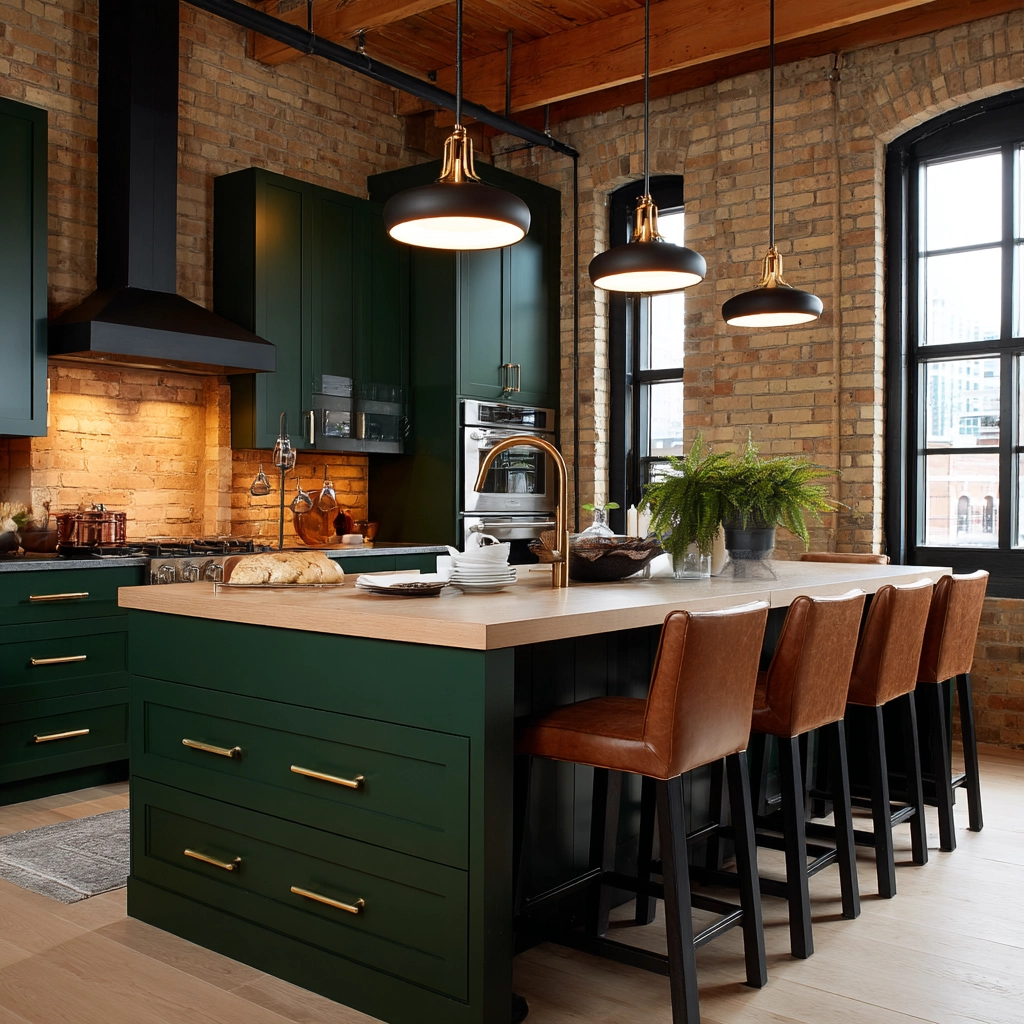 dark green kitchen cabinets 21