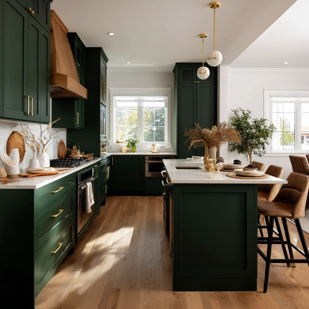 dark green kitchen cabinets 28