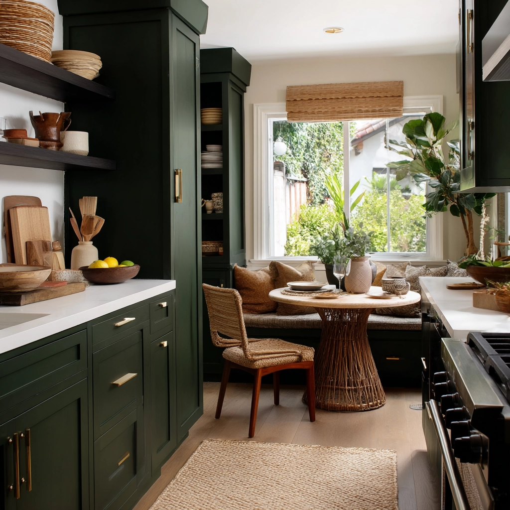 dark green kitchen cabinets 30