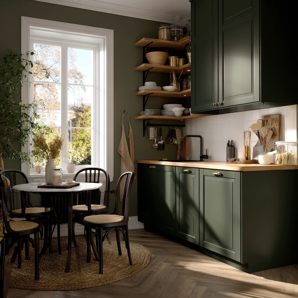 dark green kitchen cabinets 32