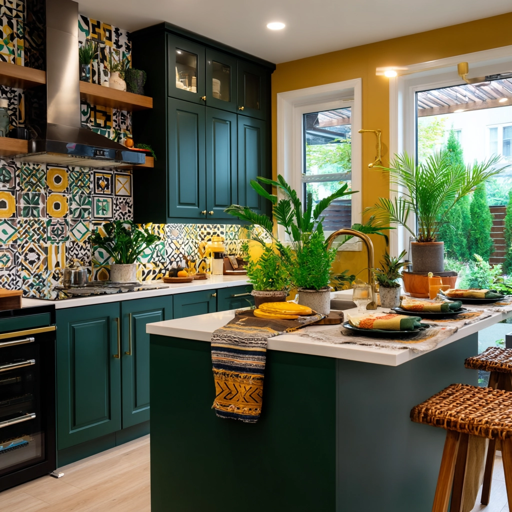 dark green kitchen cabinets 33