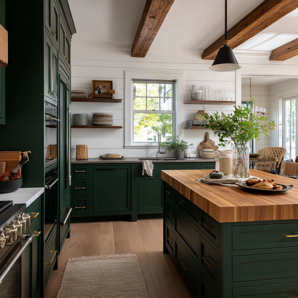dark green kitchen cabinets 46