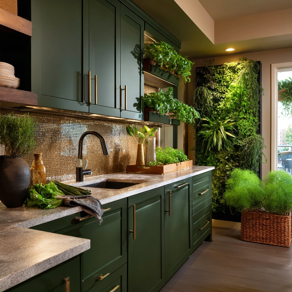 dark green kitchen cabinets 51