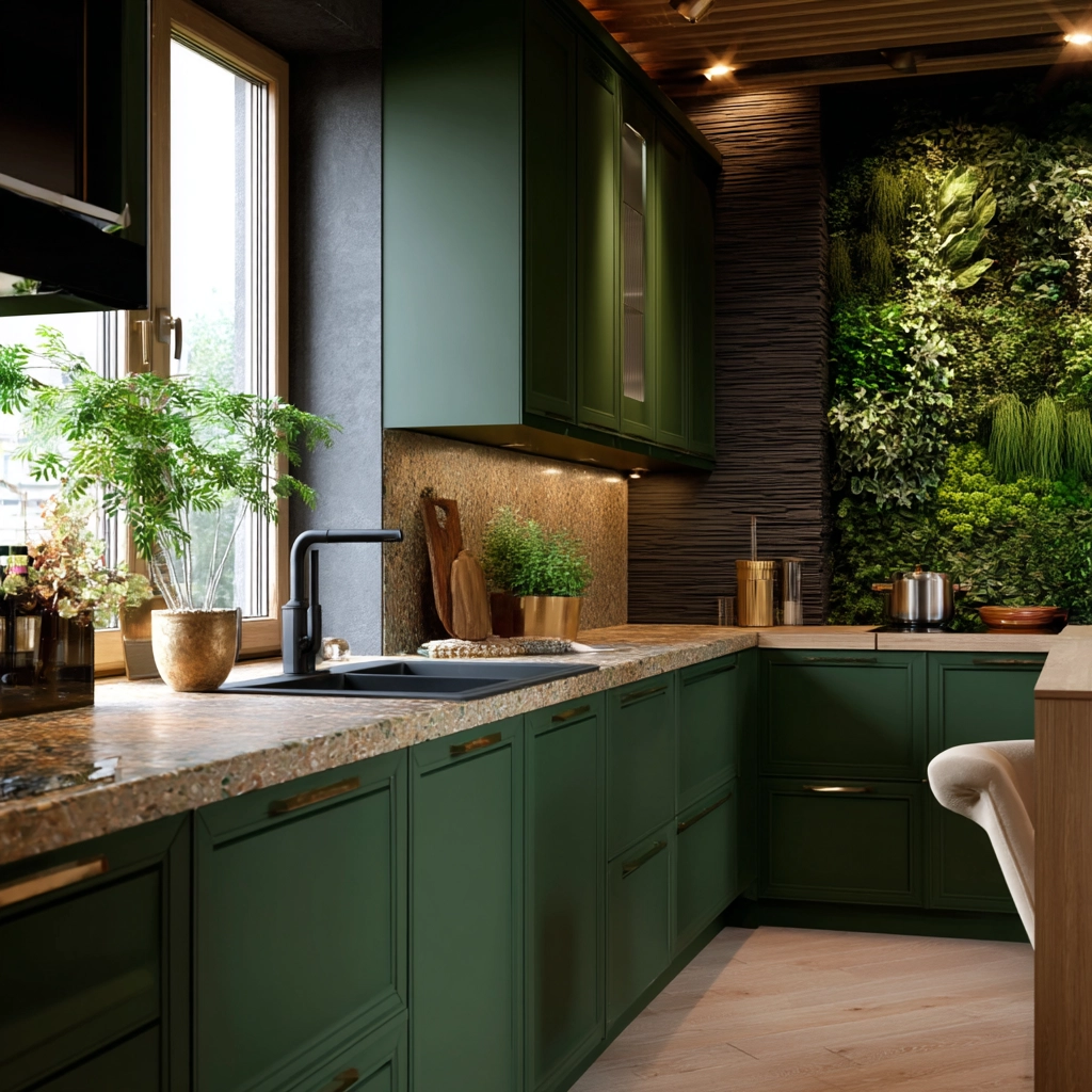 dark green kitchen cabinets 52