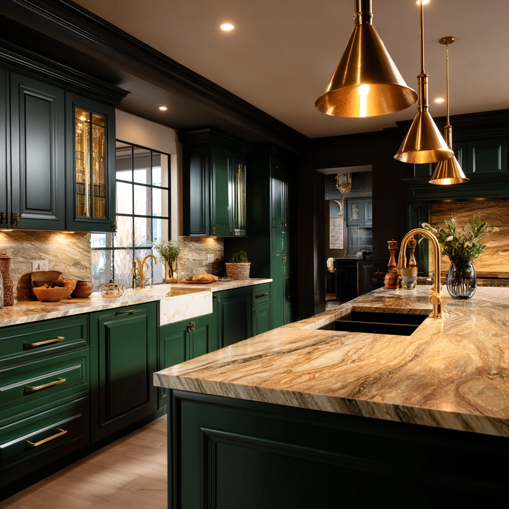 dark green kitchen cabinets 53