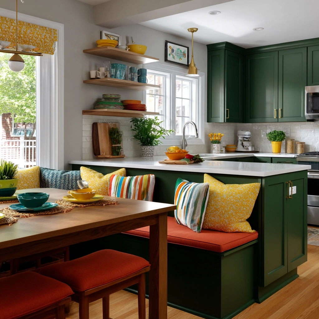 dark green kitchen cabinets 57