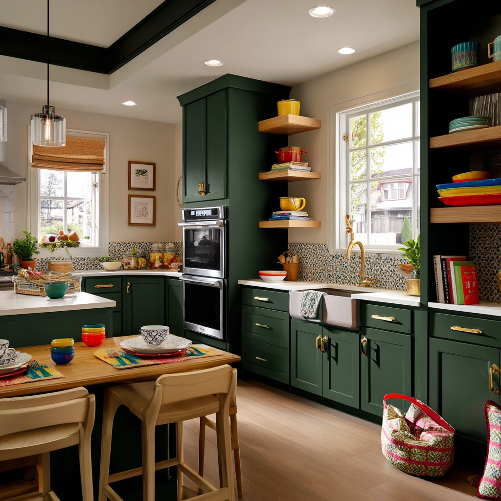 dark green kitchen cabinets 58