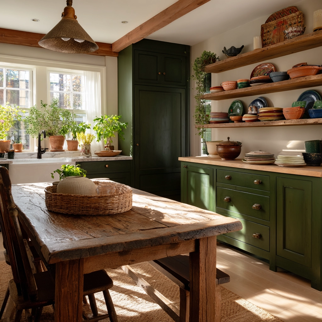 dark green kitchen cabinets 6