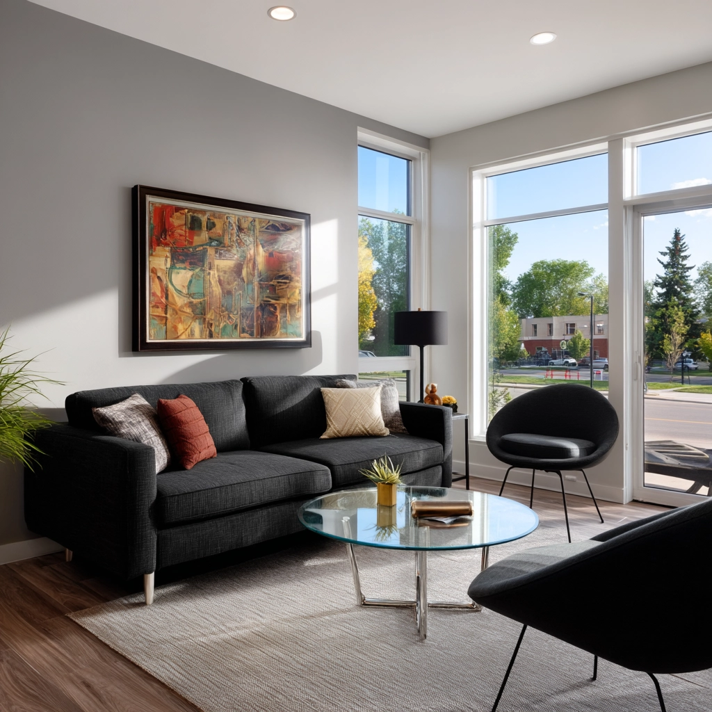 dark grey couch living room 20