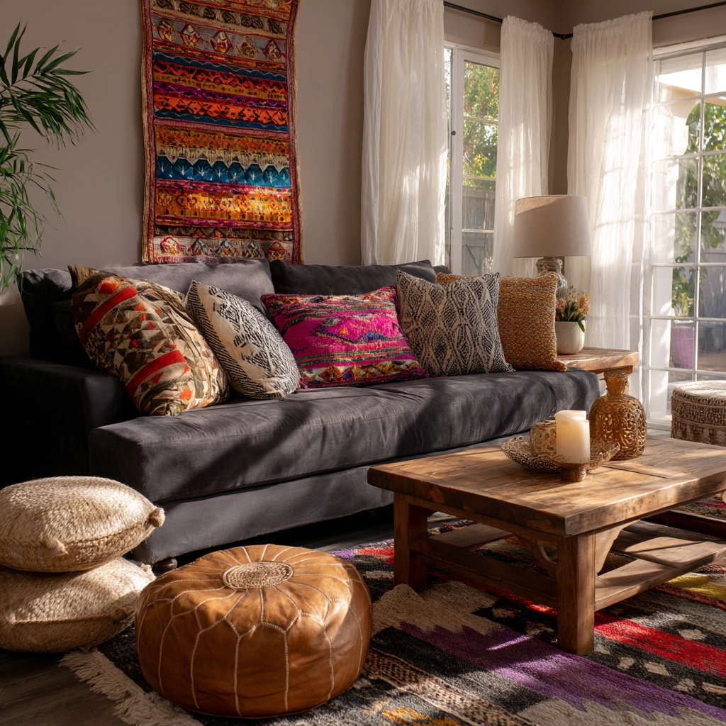 dark grey couch living room 23