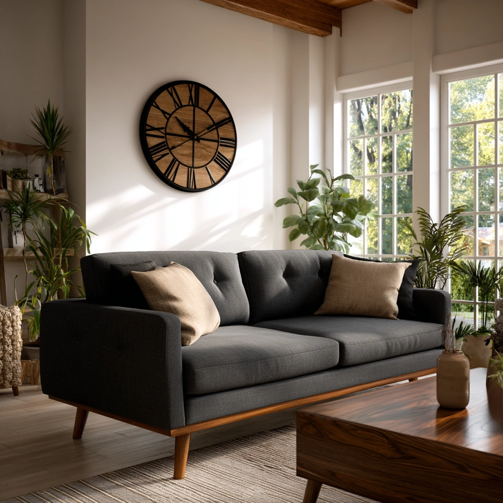 dark grey couch living room 27
