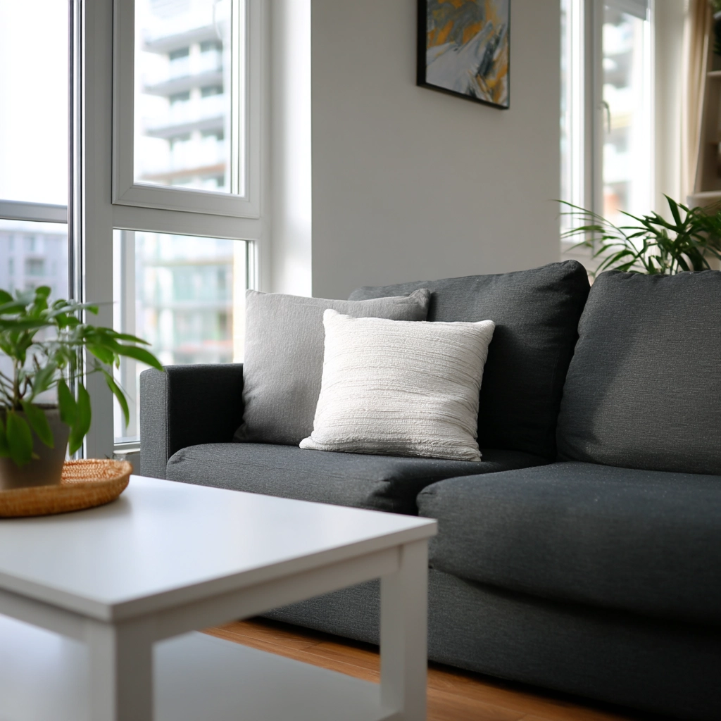 dark grey couch living room 34
