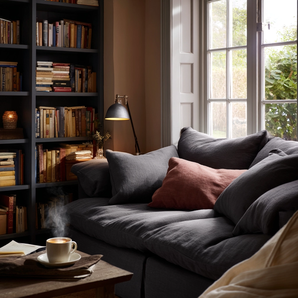 dark grey couch living room 47