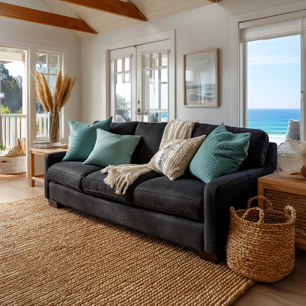 dark grey couch living room 49