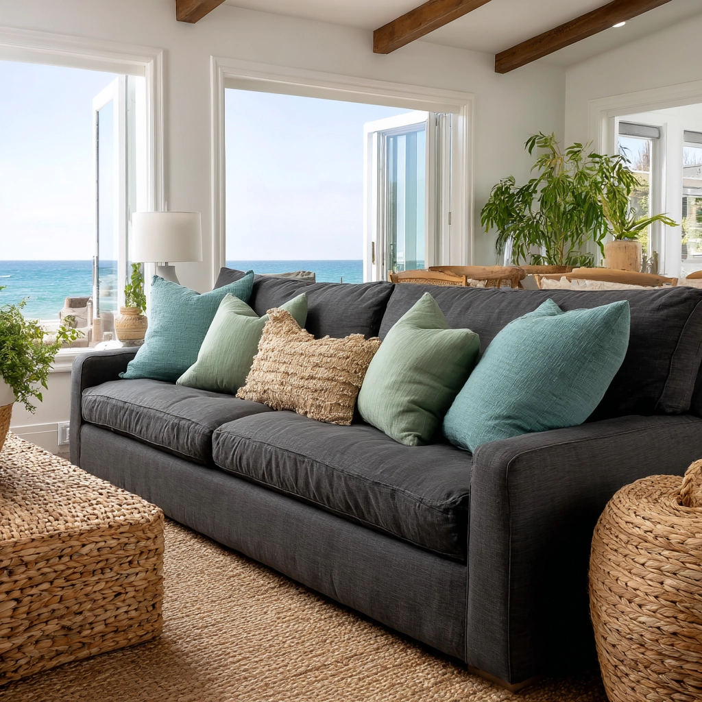dark grey couch living room 50