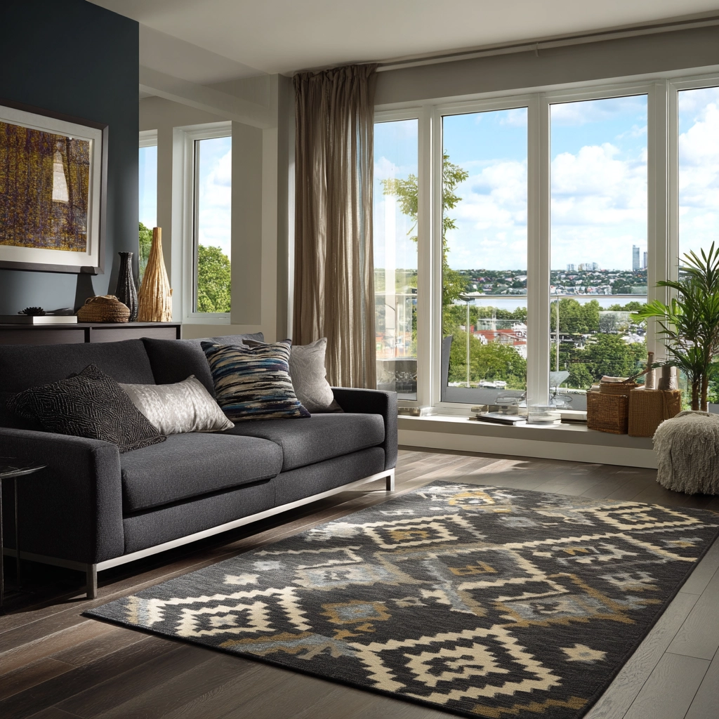 dark grey couch living room 53