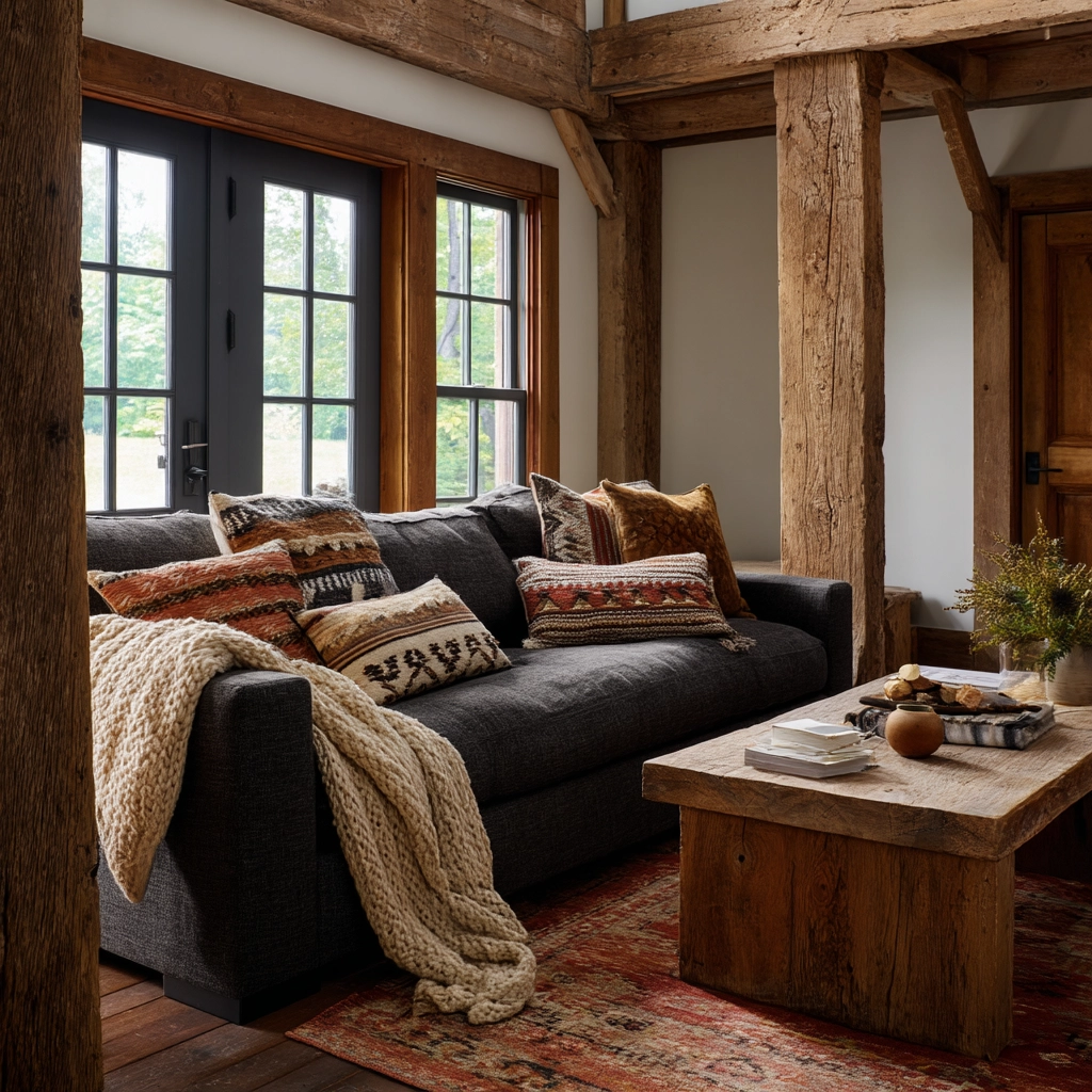 dark grey couch living room 8