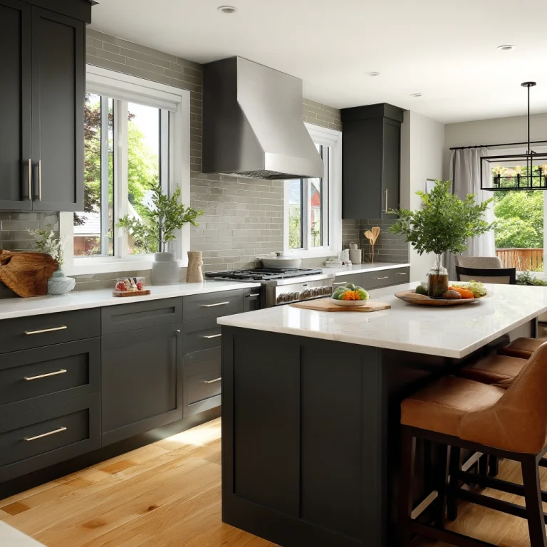 dark grey kitchen cabinets 1