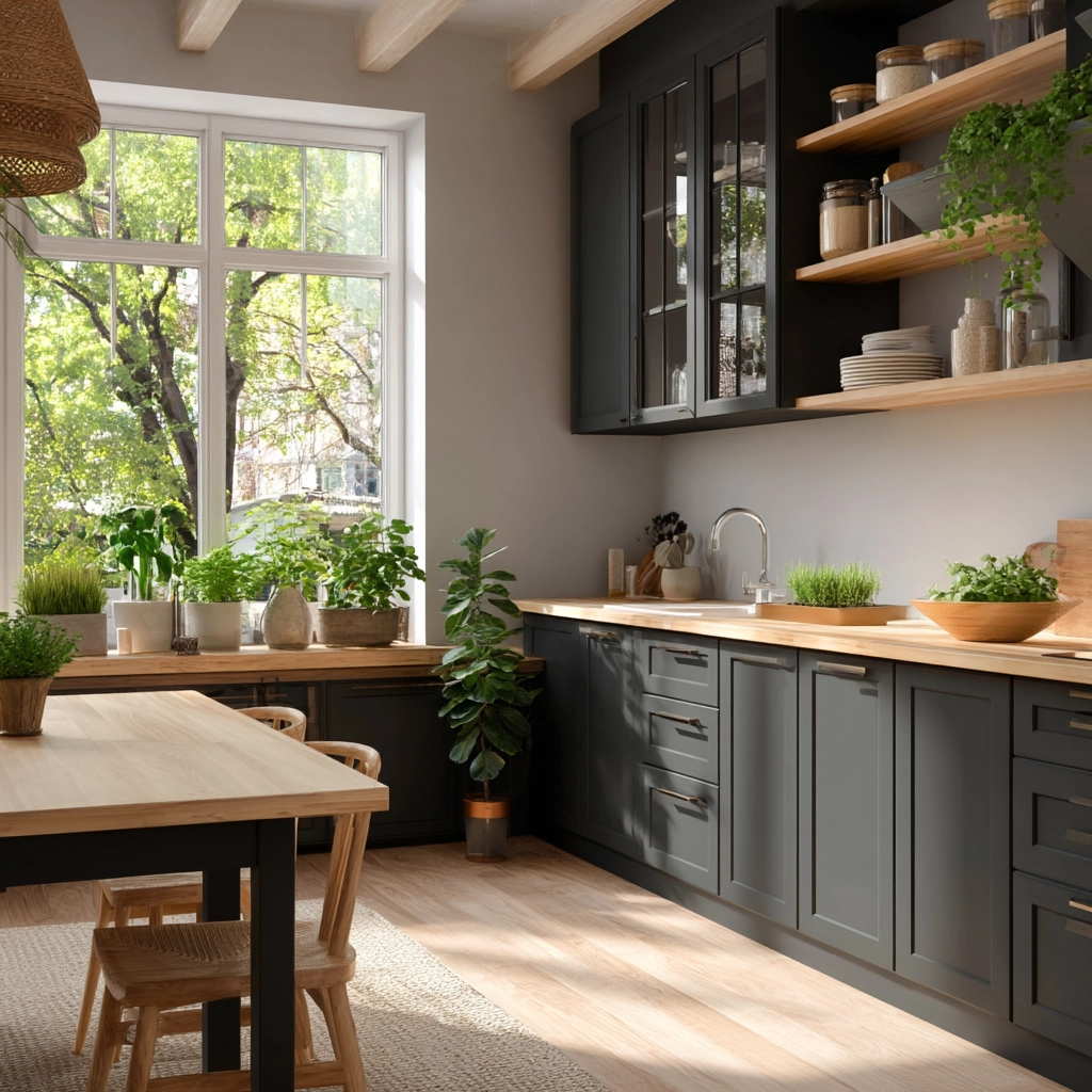 dark grey kitchen cabinets 22