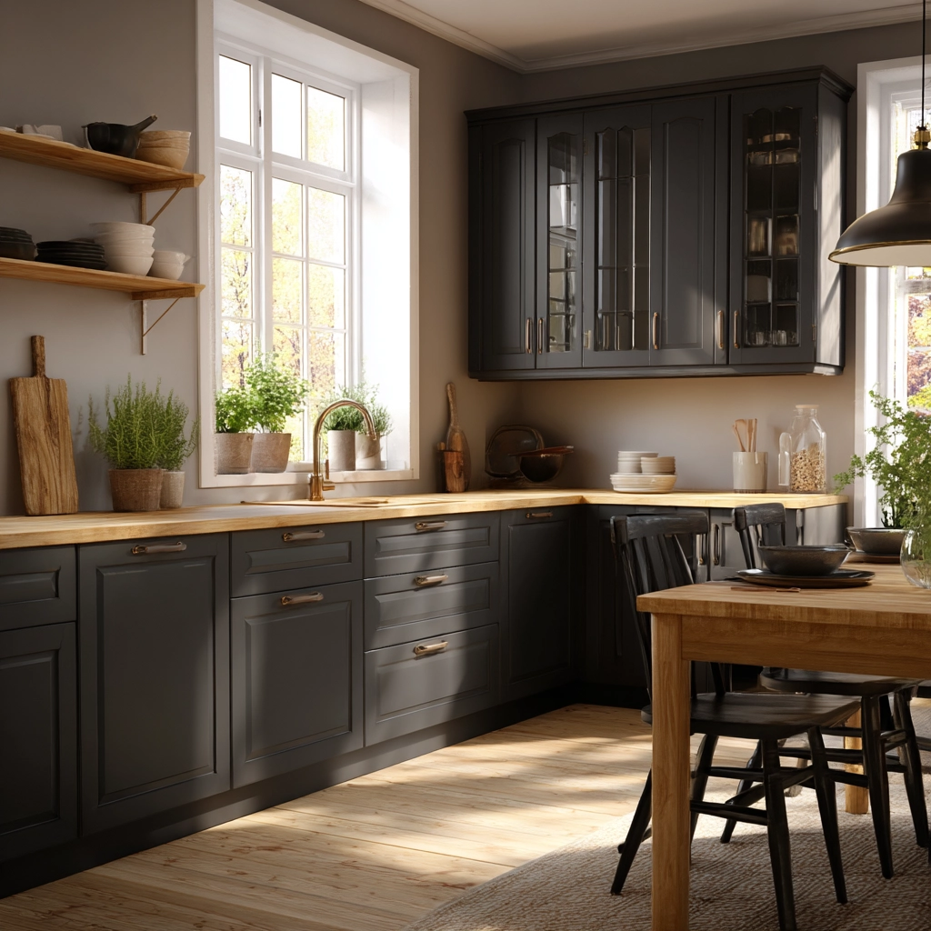 dark grey kitchen cabinets 23