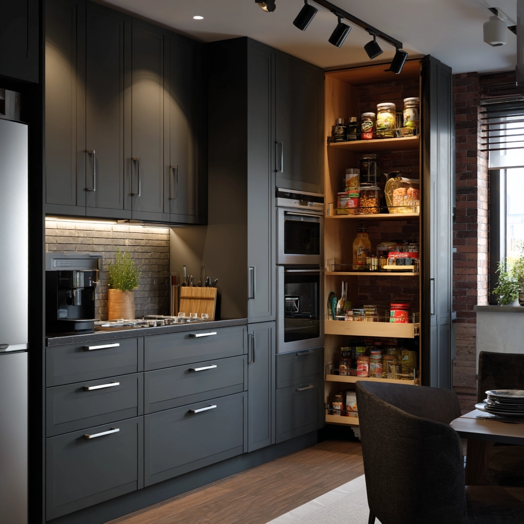 dark grey kitchen cabinets 34