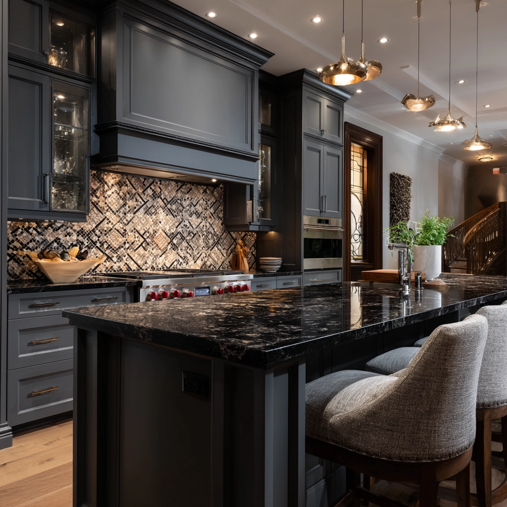dark grey kitchen cabinets 43