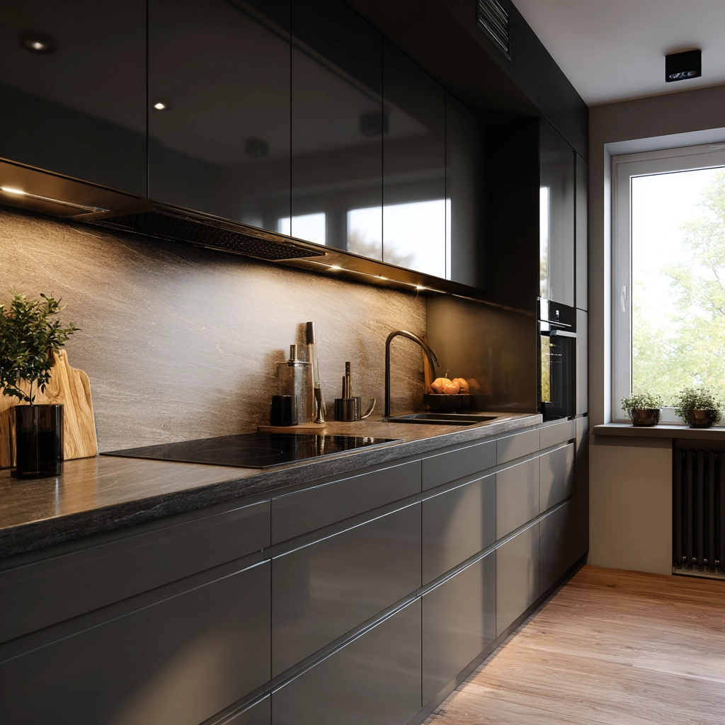 dark grey kitchen cabinets 55