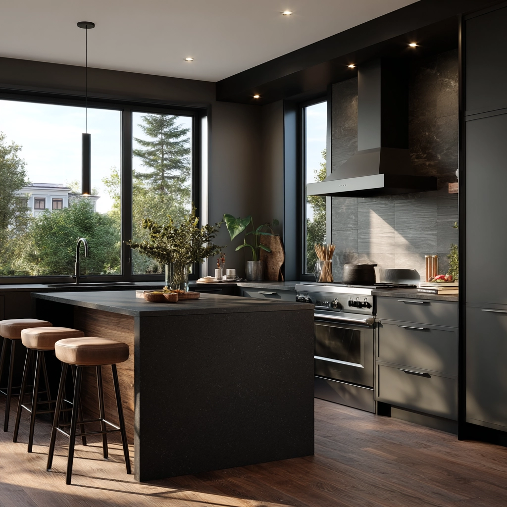 dark kitchen aesthetic 60