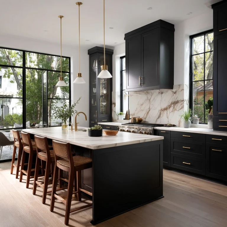 dark kitchen cabinets 1