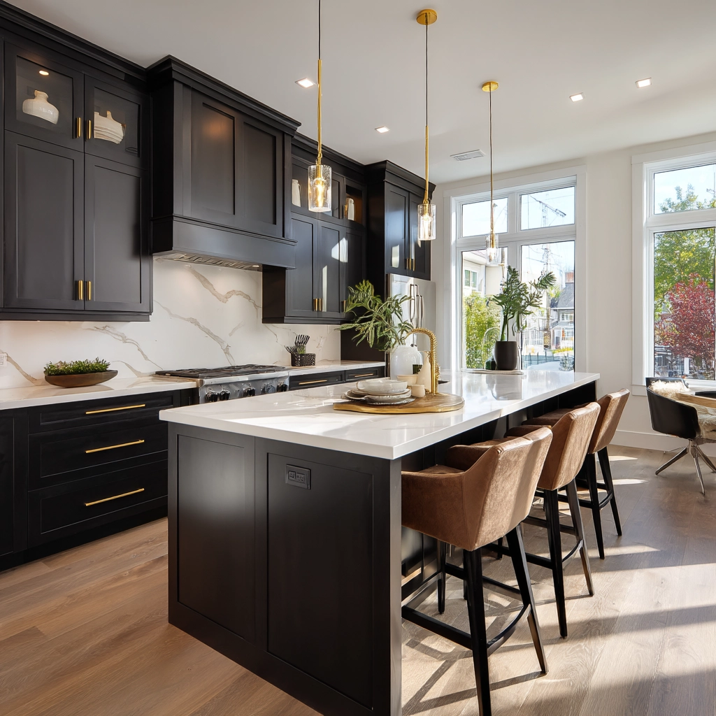 dark kitchen cabinets 2