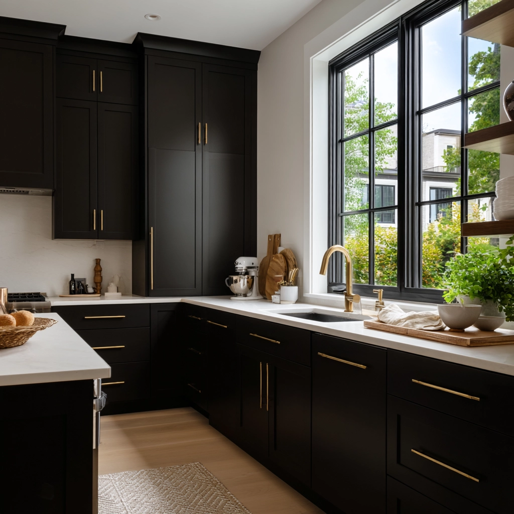 dark kitchen cabinets 23